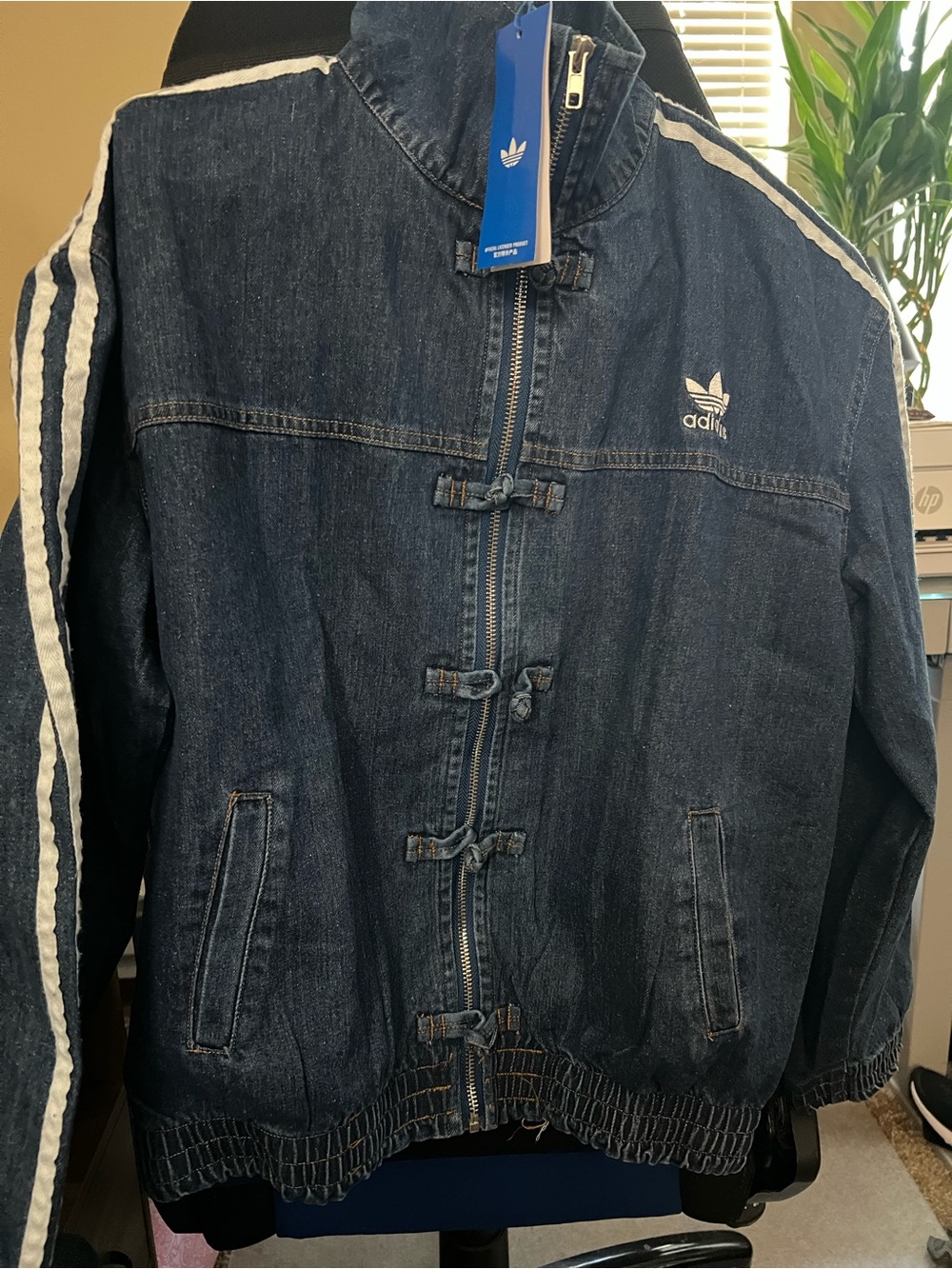 Dark Denim Track Jacket - Blue